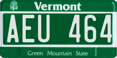 VT license plate AEU464