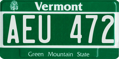 VT license plate AEU472