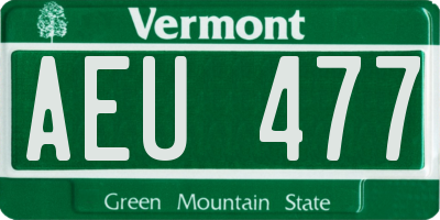 VT license plate AEU477