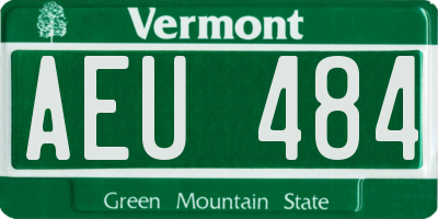VT license plate AEU484