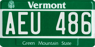VT license plate AEU486