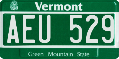VT license plate AEU529