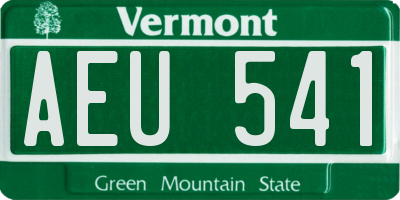 VT license plate AEU541