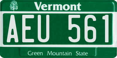 VT license plate AEU561