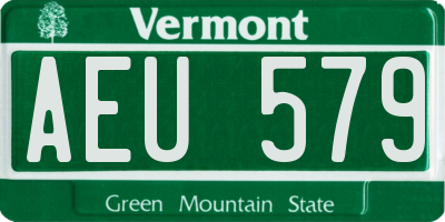 VT license plate AEU579