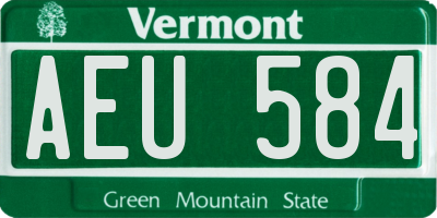 VT license plate AEU584
