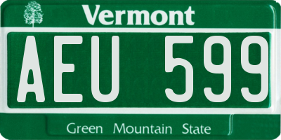VT license plate AEU599