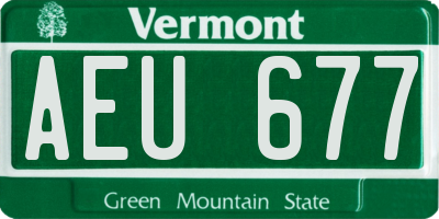 VT license plate AEU677