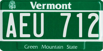 VT license plate AEU712