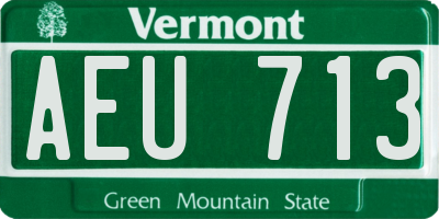 VT license plate AEU713