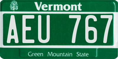 VT license plate AEU767