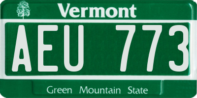 VT license plate AEU773