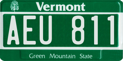 VT license plate AEU811