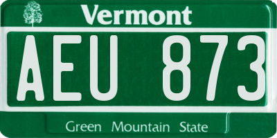 VT license plate AEU873