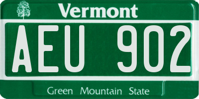VT license plate AEU902