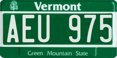 VT license plate AEU975