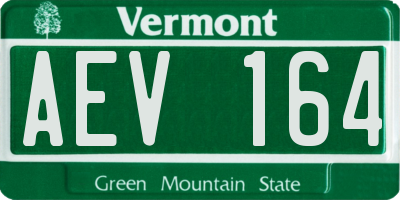 VT license plate AEV164