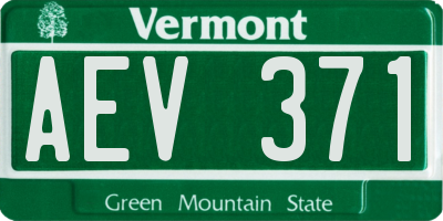 VT license plate AEV371