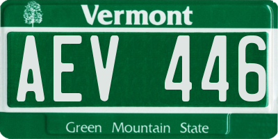 VT license plate AEV446