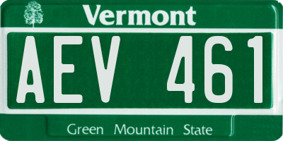 VT license plate AEV461