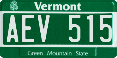 VT license plate AEV515