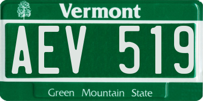 VT license plate AEV519