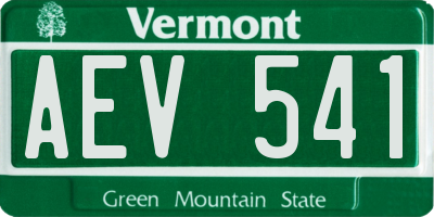 VT license plate AEV541