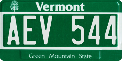 VT license plate AEV544