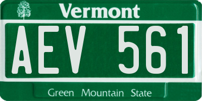 VT license plate AEV561
