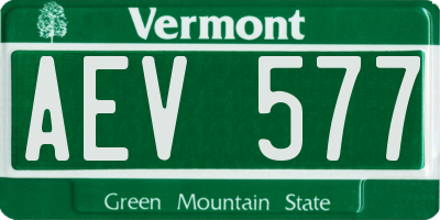 VT license plate AEV577