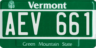 VT license plate AEV661