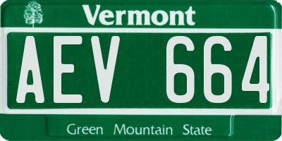 VT license plate AEV664