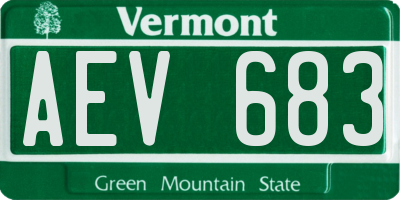 VT license plate AEV683