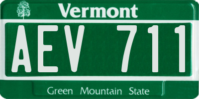 VT license plate AEV711