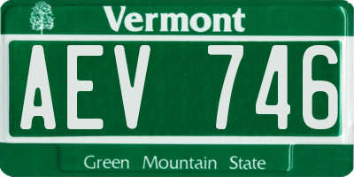 VT license plate AEV746