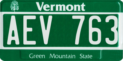 VT license plate AEV763