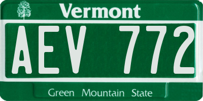VT license plate AEV772