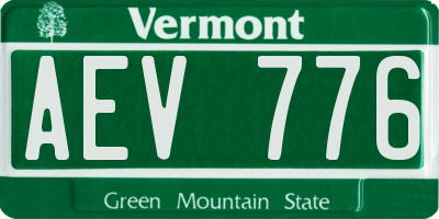 VT license plate AEV776