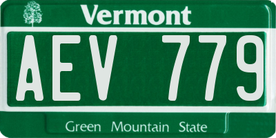 VT license plate AEV779