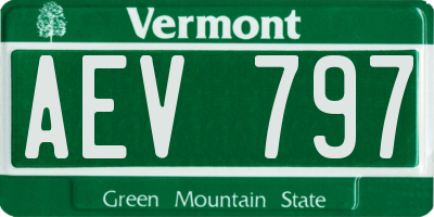 VT license plate AEV797