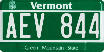 VT license plate AEV844