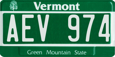 VT license plate AEV974