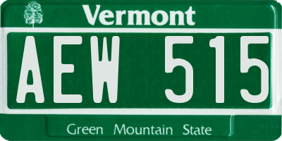 VT license plate AEW515