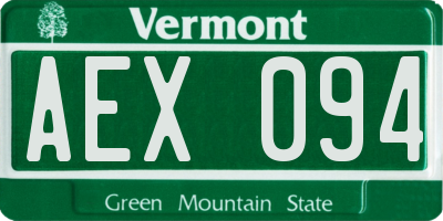 VT license plate AEX094