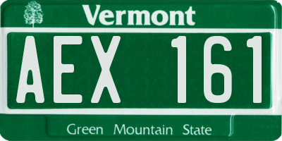 VT license plate AEX161