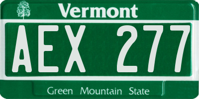 VT license plate AEX277