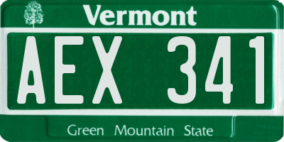 VT license plate AEX341