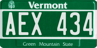 VT license plate AEX434