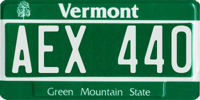 VT license plate AEX440