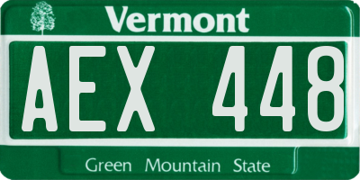 VT license plate AEX448